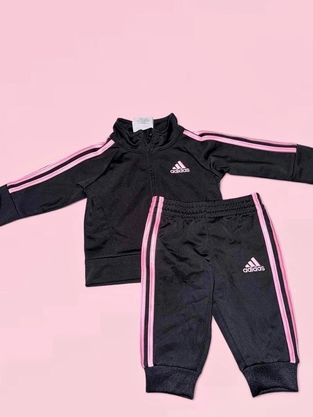 adidas Toddler & Little Girls Essential 3-Stripe Tricot Track Jacket & Pants Set